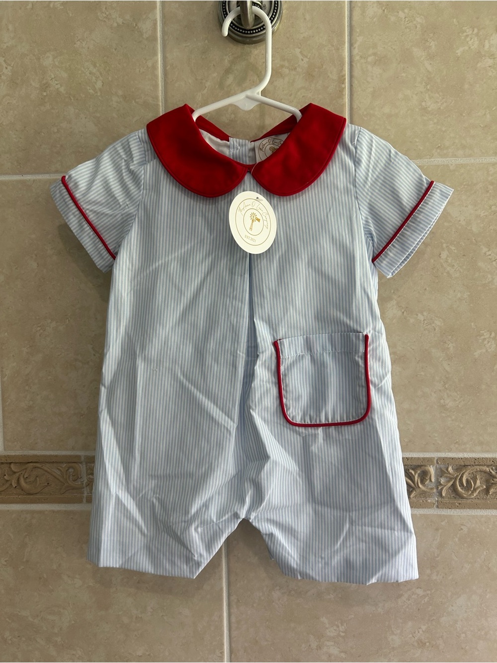 The Anna O’Lane Company red white blue romper NWT